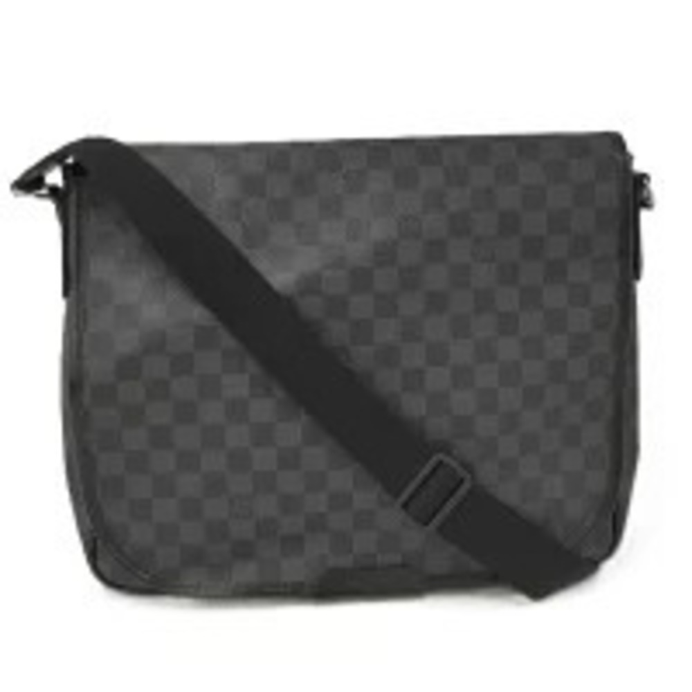 LOUIS VUITTON Daniel Shoulder Bag Black Damier Graphite Black